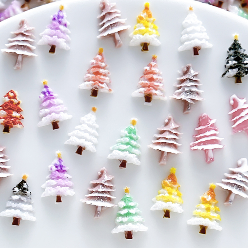 Xmas Resin Nail Decor Luminous  holiday Finger Jewelry
